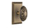 Nostalgic 713462: Studio Backplate w/Victorian Knob Single Dummy Door Set - Antique Brass