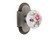 Nostalgic 712856: Cottage Backplate w/White Rose Porcelain Knob Passage Door Set - Antique Pewter