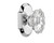 Nostalgic 713624: Cottage Backplate w/Chateau Knob Passage Door Set - Bright Chrome