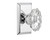 Nostalgic 713755: Studio Backplate w/Chateau Knob Single Dummy Door Set - Bright Chrome