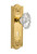 Nostalgic 713786: Meadows Backplate w/Chateau Knob Single Dummy Door Set - Unlacquered Brass