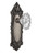 Nostalgic 713661: Victorian Backplate w/Chateau Knob Passage Door Set - Antique Pewter