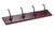 Richelieu T37922900: 24" Classic 4-Hook Wall Rack - Matte Black/Cherry