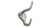 Richelieu BP74421184: 2" Utility Double Coat Hook (4-pack) - Matte Nickel Richelieu BP74421184: 2" Utility Double Coat Hook (4-pack) - Matte Nickel