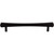 Top Knobs TK814BLK: 6-5/16" cc Juliet Square Bar Cabinet Pull - Flat Black