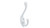 Richelieu BP8340130: 3-3/8" Utility Double Wall Hook (4-pack) - White Richelieu BP8340130: 3-3/8" Utility Double Wall Hook (4-pack) - White