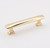 Alno A252-4-PB/NL: 4" cc Cloud Modern Cabinet Pull - Unlacquered Brass