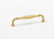 Alno A726-35-SB: 3-1/2" cc Charlie's Collection Cabinet Pull - Satin Brass