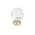 Century 18905-4CS: 30mm Glamour Cabinet Knob - Crystal/Satin Brass