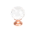 Century 18905-SRGCRY: 30mm Glamour Cabinet Knob - Crystal/Satin Rose Gold