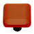 Aquila HK1006-KB: 1-1/2" Solid Square Cabinet Knob w/Black Post - Sunset Coral