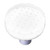 Aquila HK1211-KRA: 1-1/2" Bubbles Round Cabinet Knob w/Aluminum Post - White
