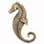Acorn DPEAP: 2-1/4" Seahorse Cabinet Knob - Antique Brass 1 Acorn DPEAP: 2-1/4" Seahorse Cabinet Knob - Antique Brass 1