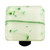 Aquila HK3005-KB: 1-1/2" Mardi Gras Square Cabinet Knob w/Black Post - Green/White