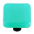 Aquila HK1026-KB: 1-1/2" Solid Square Cabinet Knob w/Black Post - Light Aqua Blue