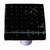 Aquila HK1213-KA: 1-1/2" Bubbles Square Cabinet Knob w/Aluminum Post - Black