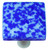 Aquila HK8056-KB: 1-1/2" Granite Square Cabinet Knob w/Black Post - Cobalt Blue/White