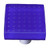 Aquila HK1209-KA: 1-1/2" Bubbles Square Cabinet Knob w/Aluminum Post - Deep Cobalt Blue