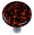Aquila HK8058-KRA: 1-1/2" Granite Round Cabinet Knob w/Aluminum Post - Black/Orange