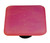 Aquila HK9050-KA: 1-1/2" Opaline Square Cabinet Knob w/Aluminum Post - Red