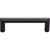 Top Knobs TK941BLK: 3-3/4" cc Kinney Round Bar Cabinet Pull - Flat Black