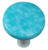 Aquila HK8054-KRB: 1-1/2" Granite Round Cabinet Knob w/Black Post - Turquoise Blue/White