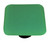 Aquila HK9053-KB: 1-1/2" Opaline Square Cabinet Knob w/Black Post - Jade Green