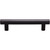 Top Knobs TK904BLK: 3-3/4" cc Hillmont Square Bar Cabinet Pull - Flat Black