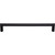 Top Knobs TK944BLK: 7-9/16" cc Kinney Round Bar Cabinet Pull - Flat Black