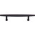 Top Knobs TK963BLK: 3-3/4" cc Allendale Round Bar Cabinet Pull - Flat Black