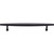 Top Knobs TK965BLK: 6-5/16" cc Allendale Round Bar Cabinet Pull - Flat Black