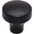 Top Knobs TK901BLK: 1-1/4" Kinney Round Cabinet Knob - Flat Black