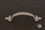 RKI CP-3713-P: 3" cc Divet Indent Bow Cabinet Pull w/Gothic Ends - Pewter