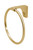 Alno A6840-SB: 6" Luna Towel Ring - Satin Brass