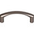 Top Knobs M2176: 3" cc Griggs Curved Bar Cabinet Pull - Ash Gray