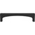 Top Knobs TK1012BLK: 3-3/4" cc Riverside Square Bar Cabinet Pull - Flat Black