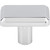 Top Knobs TK3010PC: 1-1/2" Telfair Rectangle Cabinet Knob - Polished Chrome