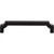 Top Knobs TK3022BLK: 5-1/16" cc Davenport Square Bar Cabinet Pull - Flat Black