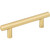 Jeffrey Alexander 146BG: 96mm cc Key West Round Bar Cabinet Pull - Brushed Gold