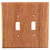 Sierra Lifestyles 682166: Traditional Double Toggle Switchplate - Red Oak