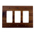 Sierra Lifestyles 682345: Traditional Triple Rocker Switchplate - Black Walnut