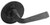 Acorn RZ3BD: Dummy Lever Door Handle w/Round Rose - Black Rough Iron