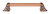 Notting Hill NHO-502-AC-12PL: 8"cc Florid Leaves Appliance Pull w/Plain Bar - Antique Copper
