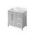 Jeffrey Alexander 36" Cade Single Bowl Vanity - Grey Cabinet with Calacatta Vienna Quartz Top