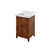Jeffrey Alexander 24" Chatham Single Bowl Vanity - Chocolate Cabinet with Calacatta Vienna Quartz Top