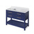 Jeffrey Alexander 48" Wavecrest Single Bowl Vanity - Hale Blue Cabinet with White Carrara Marble Top