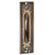 Omnia 4297/S.SB: 5-3/8" Ornate Flush Door Pull - Shaded Bronze