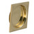 Omnia 7504/52.3: 2-3/16" Square Recessed Door Pull - Polished Brass