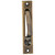 Omnia 7653.SB: 3-7/8" Sliding Pocket Door Edge Pull - Shaded Bronze