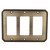 Omnia 8005/T.SB: Triple Rocker Beaded Switchplate - Shaded Bronze